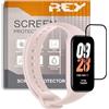 REY Pack 2X Pellicola salvaschermo 3D per XIAOMI Smart Band 9 Active - REDMI Smart Band 3, Nero, Copertura Completa, Pellicola Protettiva Protezione Schermo, 3D / 4D / 5D
