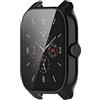 BoLuo Pellicola Custodia per Huami Amazfit GTS 4 con Pellicola Temperata, Morbida Plating PC Protettivo Case Skins Copertura Shell per Huami Amazfit GTS 4 Watch Accessories (Black)