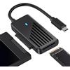 Puiseno Adattatore SATA a USB M.2 NGFF/NVMe, adattatore SATA a USB 3.1 per SSD/HDD da 2,5 e 3,5 10 Gbps con alimentazione da 12 V 2 A. Compatibile con Windows, Mac e Linux.