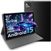 UBDXBD Tablet Android da 10, tablet Android 15 con custodia, T30 Octa-Core, 18 GB di RAM + 128 GB di ROM, TF 1 TB, 1280 x 800 HD IPS Touchscreen, 6000 mAh, WiFi 6, GPS, GMS, Face ID, 5MP+8MP, BT 5.0