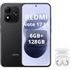 XIAOMI Redmi Note 17 5G 6+128GB, Nero, Cuffie Bianco incluse