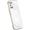 RankOne La Custodia del Telefono è Adatta per Samsung Galaxy A31 (6.4 Inches), Case per Cellulare in Silicone con Telaio Galvanico - Bianco