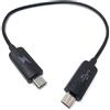 System-S OTG Host e adattatore di ricarica Cavo Micro USB a Micro USB per smartphone Nero