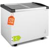 GastroHero Eco 350 - Congelatore grande da 273 l, richiudibile, con coperchio scorrevole in vetro, da -18 °C a -22 °C