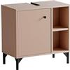 Schildmeyer Smash - Mobile base lavabo, in legno derivato, giallo albicocca, 60,02 x 33,05 x 60,3 cm (L x P x A)