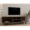 Hanah Home Supporto per TV, melammina, Noce, Taglia Unica