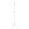 SONGMICS Appendiabiti da Terra, Attaccapanni Autoportante in Metallo, Altezza 178 cm, 12 Ganci, per Vestiti, Cappelli, Borse, Bianco Perla RCR017W01