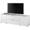 Stella Trading Tavola per TV Santorin, colore bianco, TV - Mobile TV per TV fino a 65 pollici, con ampio spazio per il vostro soggiorno - 180 x 55 x 40 cm (larghezza x altezza x profondità)