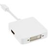 InLine Cavo adattatore InLine® da Mini DisplayPort a HDMI/DVI/DisplayPort, bianco