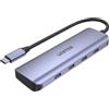 Unitek UNITEK uHUB Q4 USB 3.2 Gen 1 (3.1 Gen 1) Type-C 5000 Mbit/s Grigio