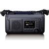 Lenco PDR-055BK - Radio di emergenza con DAB+/FM, ASA e power bank da 10.000 mAh - Torcia, ricarica solare e a manovella - Colore nero