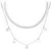 Purelei Ilalo & Kalea - Set di 2 collane con choker a serpente e catena a moneta, in acciaio inox, impermeabile, lunghezza regolabile 35 - 45 cm, colore: oro/argento/oro rosa