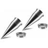 Hoisy Dilatatori 2 Pezzi, 12mm(1/2 inch) Tunnel Orecchie, con Cono, Acciaio Inossidabile, Argento