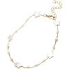 YMYDRCRPO Braccialetto con perline francesi elegante con stella di perla bianca e cavigliera per la caviglia Accessorio di moda femminile Anello per i piedi alla moda alla moda per donne e ragazze