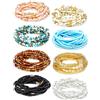Sureio 8 pezzi 127 pollici fatti a mano perline vita africano catena del ventre plus size pancia corpo perline per le donne colorato vita gioielli accessori