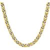 ChainsHouse Catena da uomo in acciaio inossidabile, collana cubano gourmette grande maglia bizantina ragazzo gioielli regalo punk [acciaio/nero/oro][lunghezza: 46/51/55/61/66/71/76 cm][Larghezza: