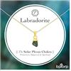 Bixorp Collana con Pietra Preziosa Grezza in Argento Sterling 925 Placcato Oro - con Ciondolo in Pietra Grezza - Collana Chakra da Donna - Regolabile 45 cm + 5 cm