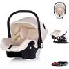 Chipolino Set seggiolino auto, stazione base Isofix Aura, i-Size (40-85cm), colorazione:creme
