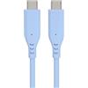 PremiumCord Cavo di Collegamento in Silicone USB-C, Ricarica fino a 3A (20V/60W), Cavo Dati fino a 480 Mbit/s, Cavo Extra Morbido, Connettori Robusti, Lunghezza 1,5m