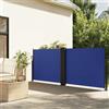 Générique Tenda laterale retrattile blu 120 x 600 cm, frangivista esterno in poliestere con rivestimento in PU, schermo da giardino che si avvolge automaticamente per balcone, terrazzo, patio,