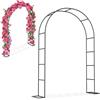 UISEBRT Arco per rose in metallo, 192 x 38 x 240 cm, per piante rampicanti, matrimoni, giardini, terrazze, archi per matrimoni, giardini, archi da giardino, verniciato a polvere, colore nero