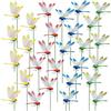 Allazone Farfalle da Libellula Giardino, 28 Pz Pali da Giardino con Libellule da Giardino, Libellule Decorative da Giardino per Decorazione Giardino Esterno