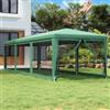 ZQQLVOO Tenda per feste con 8 pareti laterali in rete, verde, 3 x 9 m, gazebo in HDPE con telaio in ferro e tetto impermeabile, per eventi all'aperto, protezione solare e ventilazione