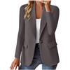 duaicnvow Giacche da Donna Giacca Minimalista Tinta Unita da Donna con Colletto a Risvolto Abbigliamento da Ufficio Blazer con Bottoni Curvy Giacche Oversize Jacket Slim Fit per Ufficio Business
