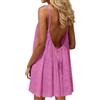 Generic Abiti Senza Spalline in Stile Camicia per Donna, Abito da casa in Stile Camicia 2026, Senza Spalline, Tinta Unita, Senza Maniche, Abito da casa Lungo, con Coulisse Posteriore, 3XL