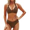 Chanpning Costume Donna Due Pezzi Bikini Donna Mare Costumi da Bagno Vita Alta Sexy Brasiliana Swimsuit Stampa Floreale Hot Push Up per Seno Grande Curvy No Segno Abbronzatura Spiaggia Estate Beachwear S-XXL