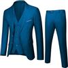 Vhersily Abito da Uomo 3 Pezzi Slim Fit Completo Formale da Matrimonio Un Bottone Giacca Gilets Pantaloni, Abiti da Sposa Elegante Cerimonia da Smoking Blazer Gilet Pantalon da Lavoro Business