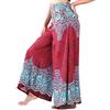 Lofbaz Donna Gamba Larga Palazzo Pantaloni Yoga Hippie Harem Flowy Pantaloni - Rosa 1 Borgogna - L