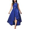 Kobilee Vestiti Anni 50 Donna con Corsetto Lungo Abito Damigella Taglie Forti Eleganti Scollo a V Vestito de Cerimonia Curvy Formale da Sposa Cocktail Floreale Mezze Maniche