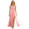 Generico Abito Ragazza con Spalle Scoperte con Volant Tracolla A Farfalla Vestito Estate Chiffon Bambina Volant Elegante Abiti da Festa per Ragazza 6-14 Anni Matrimoni Compleanni Feste