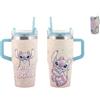 H&H Mug termica Stitch&Angel Disney in acciaio inox, decorato, 600 ml