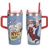 H&H Mug termica Spiderman Hero Disney in acciaio inox 18/10, decorato, 600 ml