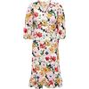 Only Abito Midi da Donna, Ballerino Nuvole/Fiore Kamil, XL