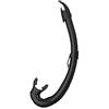 SEAC Flash, Snorkel per Immersioni Subacquee, Pesca Subacquea, Apnea e Snorkeling, con Top Anti-Onda Unisex Adulto, Nero/Nero, Standard