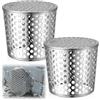 VETOLAKA 2 pezzi per grondaie in acciaio inox, 85 - 100 mm, protezione per grondaie, protezione per grondaie, protezione per grondaie, grondaie, filtro per scarico del tetto piano, scarichi e tubi di scarico