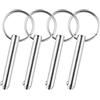 TopHomer 4 perni a sgancio rapido in acciaio inossidabile con anello a molla in acciaio inossidabile, top Bimini per accessori per barche (8 x 55 mm)
