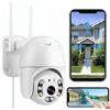 NFMAXONE Telecamera di sorveglianza Wi-Fi esterna - Telecamere di sorveglianza domestica Wi-Fi 2K videosorveglianza - Telecamera di sorveglianza esterna 360 per videosorveglianza, rilevamento umano