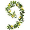 Bebykilemi Ghirlanda di limoni artificiali, in seta, con realistici limoni in schiuma e steli in plastica, per matrimoni, feste, sfondi, decorazioni da parete, cucina o patio, no