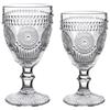 BRANDANI set 12 bicchieri calici acqua e vino in vetro trasparente Mandhi