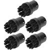 KIMISS 5 Pezzi, 5 Pezzi Spazzola per Motore a Vapore Nera Pulizia Vapore Spazzole di Ricambio per Pulitore a Vapore Sc 3 Accessori H20 Ricambio Nylon Sc4 Spazzola Strumento Mop X5