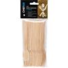 Chef Aid Set di 24 forchette in legno di betulla, sostenibili ed eleganti, per picnic, feste, matrimoni e altro ancora, biodegradabili e compostabili, robuste e durevoli, senza sostanze chimiche,