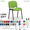 SEIPO LOOK SOFT L0136N Sedie imbotitte impilabile telaio nero SEIPO TESSUTO V Class 1 IM