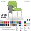 SEIPO LOOK SOFT L0138C Sedie imbotitte impilabile con copia di braccioli telaio cromato SEIPO TESSUTO V Class 1 IM