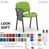SEIPO LOOK SOFT L0138N Sedie imbotitte impilabile con tavoletta telaio nero SEIPO TESSUTO V Class 1 IM