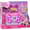 Just Play Set di Borsa con Il Fiocco di Minni Disney Junior, 7 Pezzi, Effetti Luminosi e sonori, Gioco di finzione, Giocattoli per Bambini dai 3 Anni