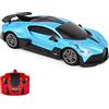 CMJ RC Cars Bugatti Divo Blu Telecomando Radio Auto 1:24 Licenza Ufficiale 1:24 Scala Luci di Lavoro 2.4Ghz